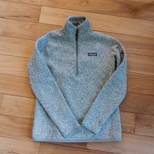 patagonia 1/4 zip fleece better sweater light grey
